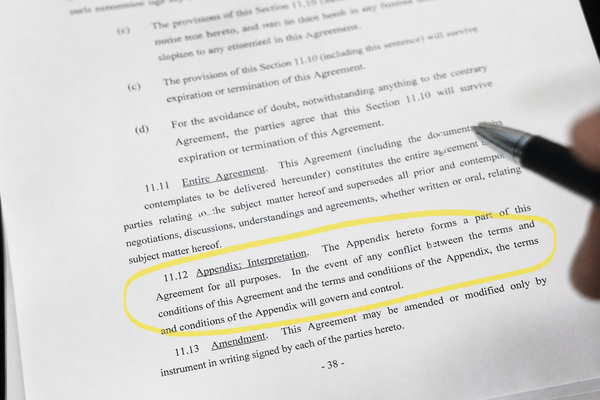 A Limitation of Liability Clause Will Be Enforced If the Buyer’s Lawyer Signed Off on It Shiralian v. Wyldewood Creek Image of a contract